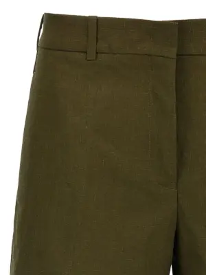 Linen bermuda shorts Woman JIL SANDER Green