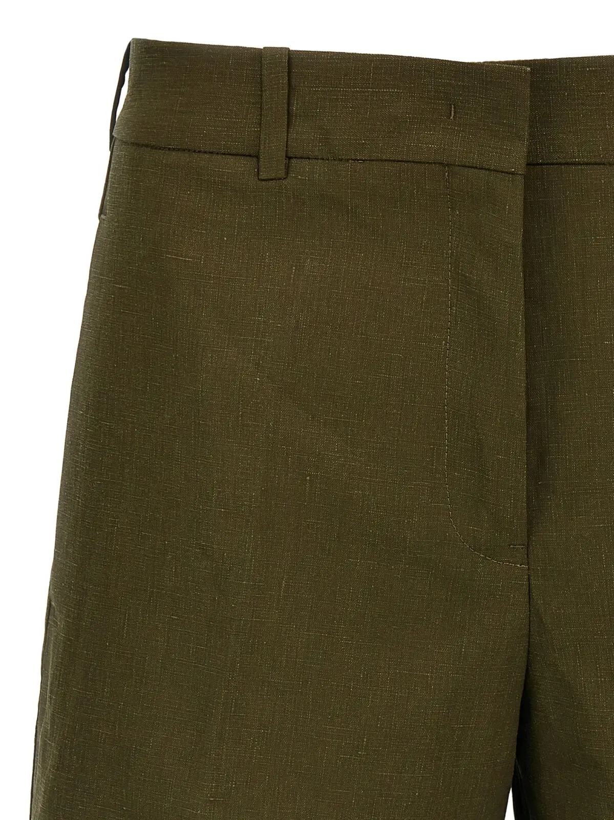 Бермуди Jil Sander Linen Зелені 3 Linen bermuda shorts Woman JIL SANDER Green