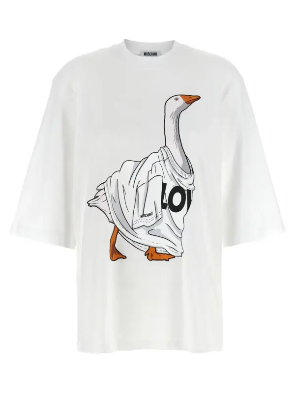 Front print t-shirt MOSCHINO White