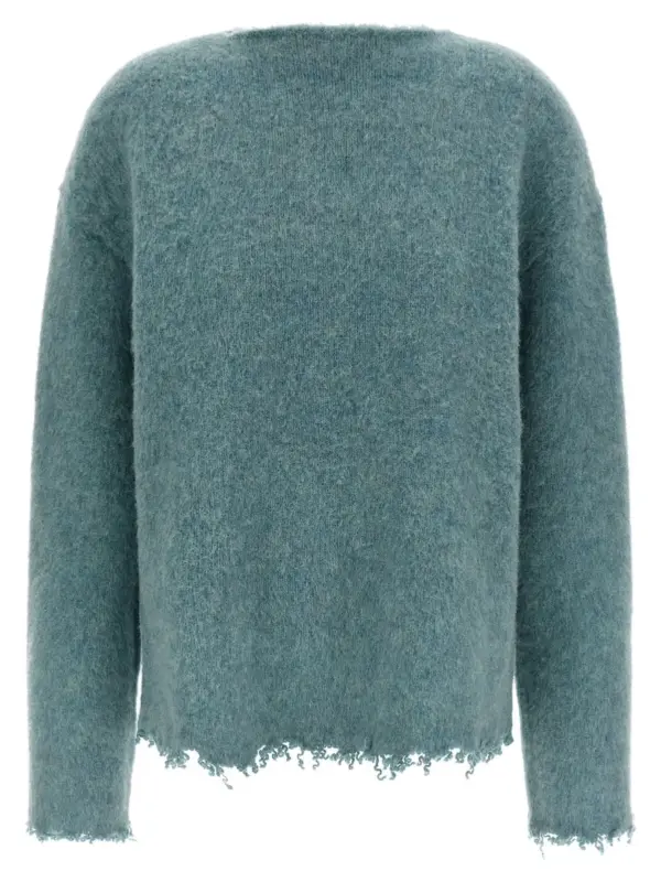 Fringed sweater JIL SANDER Light Blue
