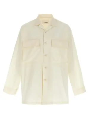 Logo embroidery shirt JIL SANDER White