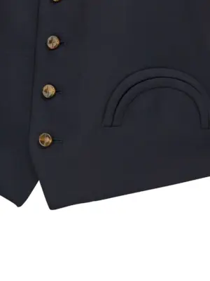 'First Class Feral' vest 71% virgin wool 29% mohair BLAZÉ MILANO Blue