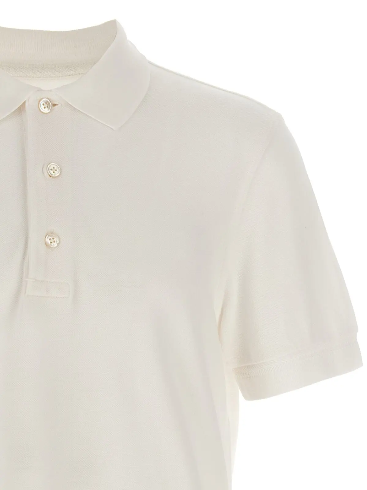 Поло Tom Ford Piqué Біле 3 Piqué polo shirt Man TOM FORD White