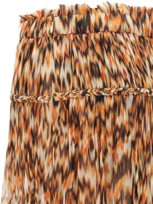 'Roumi' skirt 100% silk ISABEL MARANT Orange
