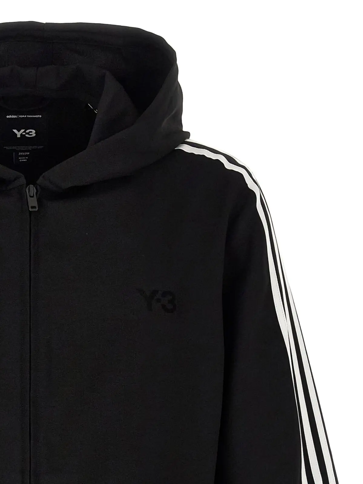 Худі Y-3 3-Stripes Чорно-біле 4 'Y-3 3-Stripes' hoodie 100% polyester Y-3 White/Black
