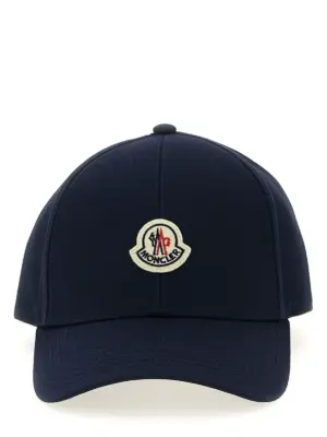 Logo patch cap MONCLER Blue