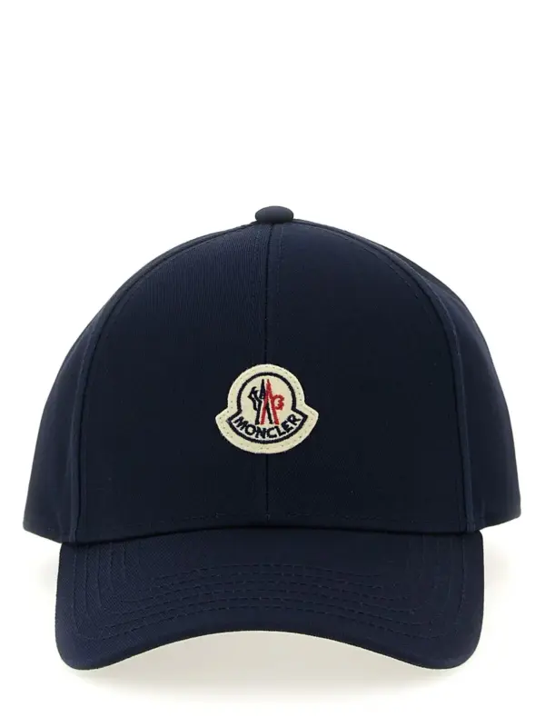 Logo patch cap MONCLER Blue