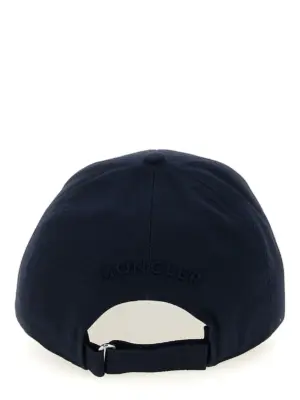 Logo patch cap Man MONCLER Blue