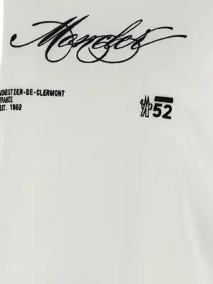 Embroidery t-shirt 100% cotton MONCLER White