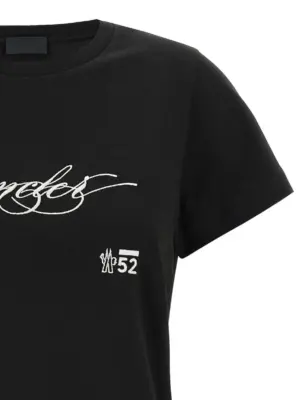 Embroidery t-shirt Woman MONCLER White/Black