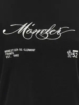 Embroidery t-shirt 100% cotton MONCLER White/Black