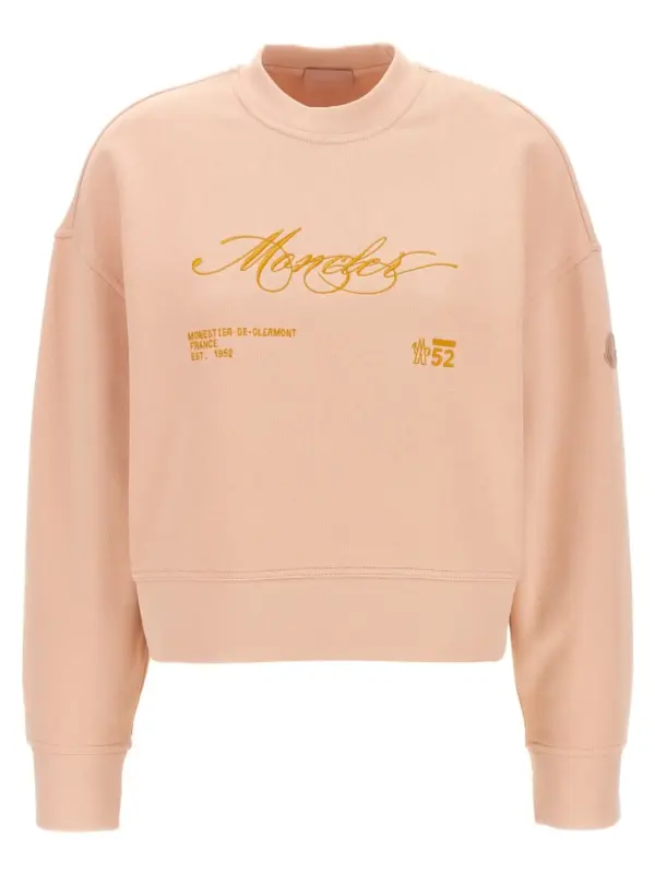 Embroidery sweatshirt MONCLER Pink