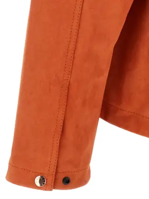 Moncler x GilgaFarm 'Navel' jacket by DonaldGlover 100% leather MONCLER GENIUS Orange