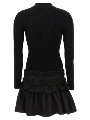 'Melange Rib Knit Mini' dress K2523099 GANNI Black