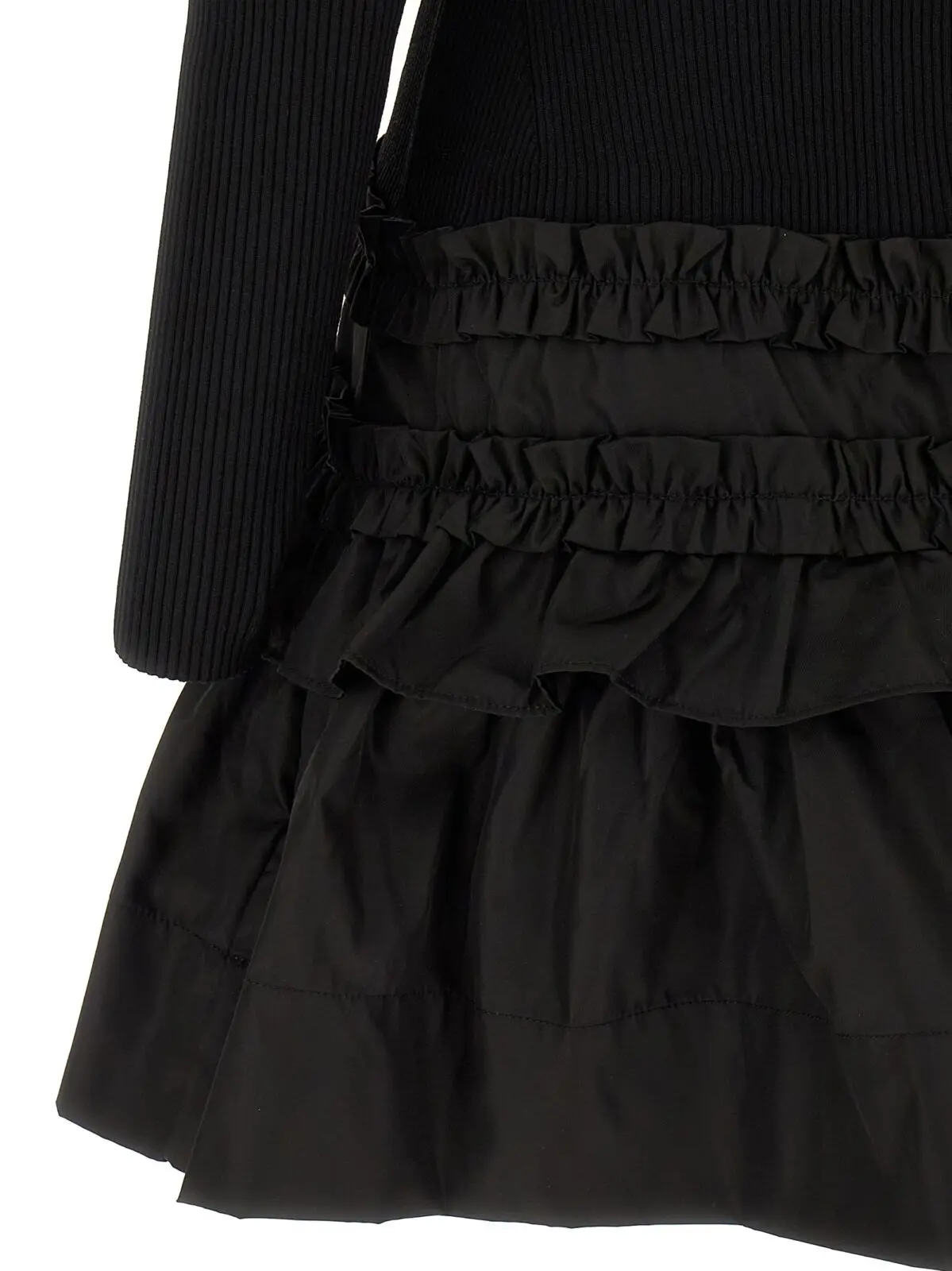 Сукня Melange Rib Knit Mini Ganni Чорна 4 'Melange Rib Knit Mini' dress 53% viscose 31% nylon 14% polyamide 2% elastane GANNI Black