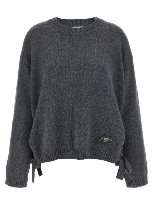 Side laces sweater GANNI Gray