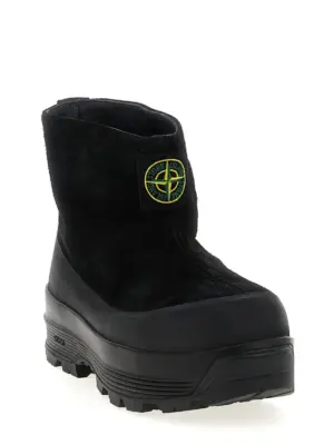Suede ankle boots K2SFWS100120S0172V0029 STONE ISLAND Black