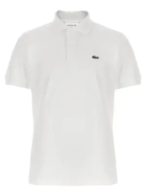 Logo patch polo shirt LACOSTE White
