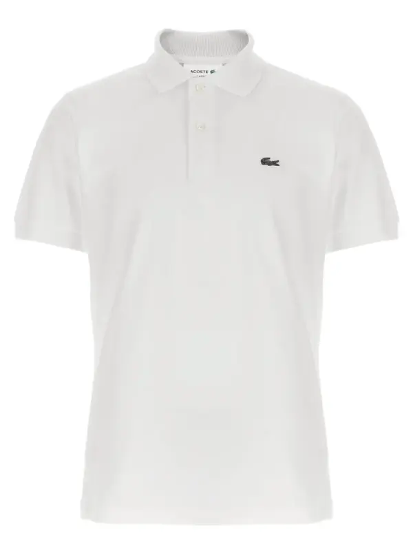 Logo patch polo shirt LACOSTE White