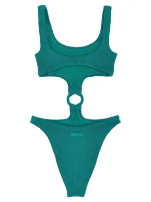 'Laurel' one-piece swimsuit LAURELWCRINKLELUREX59 MC2 SAINT BARTH Light Blue