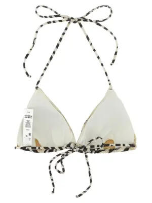 'Leah' bikini top LEAHLUREXZEBRACOLOR11 MC2 SAINT BARTH White/Black