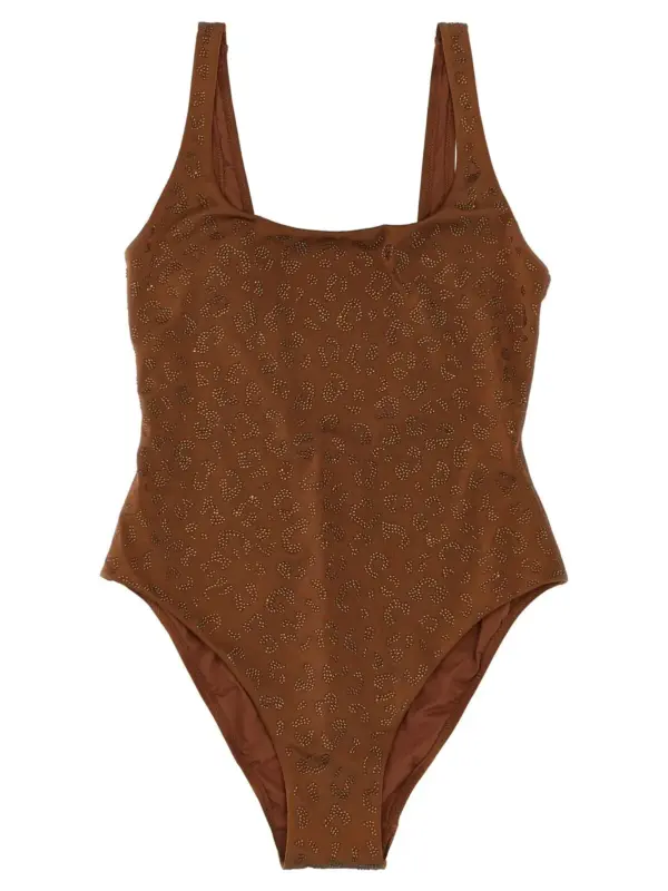 'Lora' one-piece swimsuit MC2 SAINT BARTH Brown