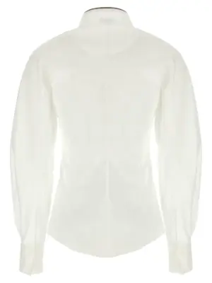 'Shiny Collar Detail' shirt M0091NL936C159 BRUNELLO CUCINELLI White