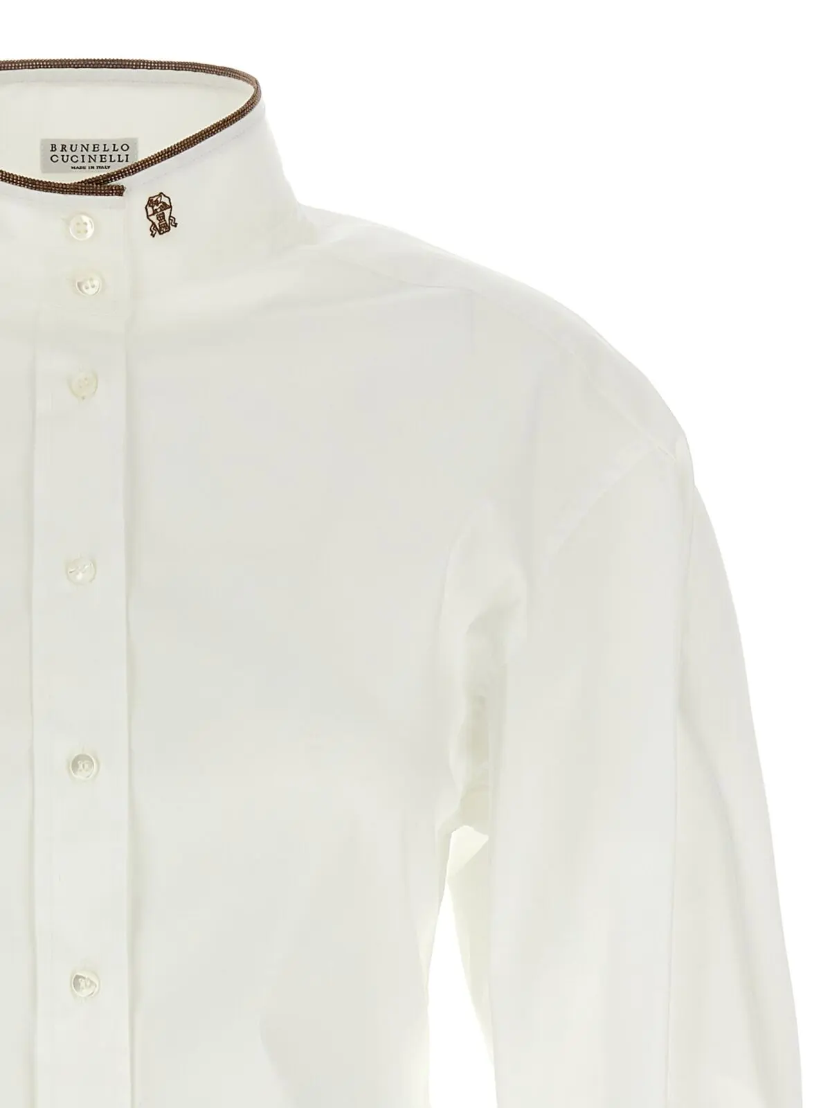 Сорочка Shiny Collar Detail Brunello Cucinelli Біла 3 'Shiny Collar Detail' shirt Woman BRUNELLO CUCINELLI White