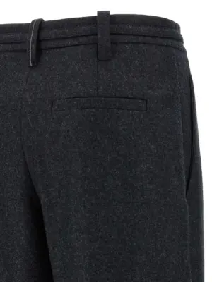 'Straight Crop' pants 100% virgin wool BRUNELLO CUCINELLI Gray