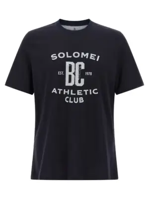 Printed T-shirt BRUNELLO CUCINELLI Blue