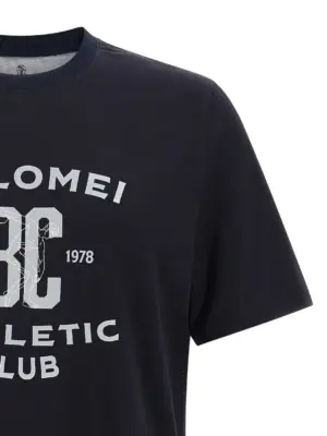 Printed T-shirt Man BRUNELLO CUCINELLI Blue