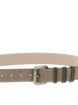 'Shiny Loops' belt Woman BRUNELLO CUCINELLI Gray
