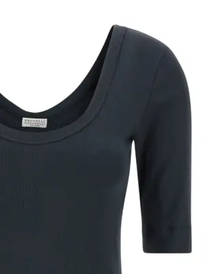 T-shirt Monile Woman BRUNELLO CUCINELLI Blue