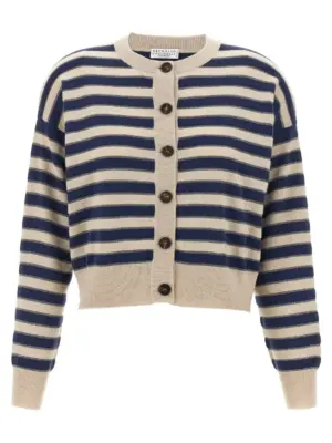 'Sparkling Stripes' cardigan BRUNELLO CUCINELLI Multicolor