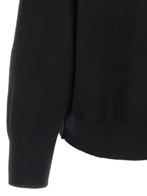 Monile crop sweater 100% cashmere BRUNELLO CUCINELLI Black