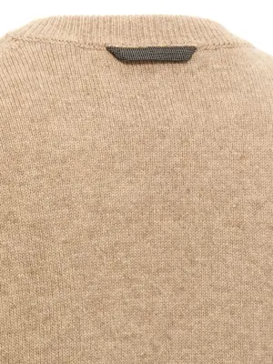 Monile sweater 100% cashmere BRUNELLO CUCINELLI Beige