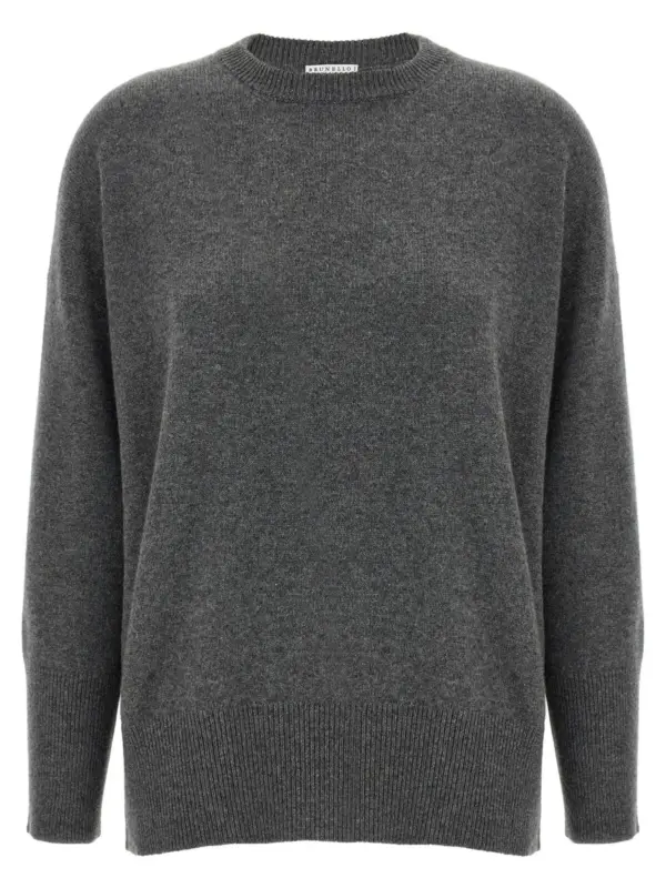 Monile cashmere sweater BRUNELLO CUCINELLI Gray