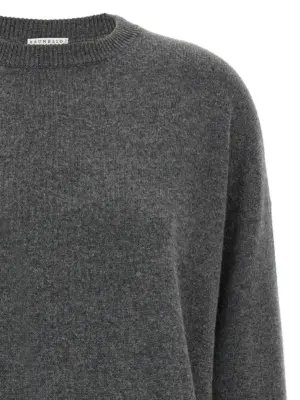 Monile cashmere sweater Woman BRUNELLO CUCINELLI Gray