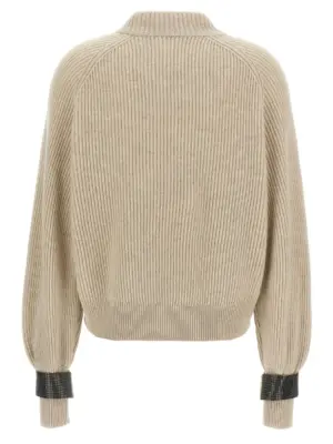 Monile cuffs sweater M12723300C9731 BRUNELLO CUCINELLI Beige