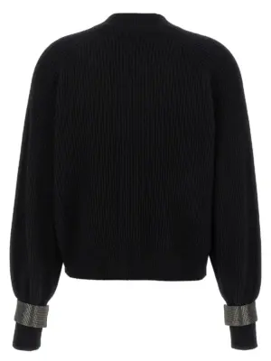 Monile cuff cardigan M12723306C101 BRUNELLO CUCINELLI Black