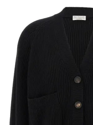 Monile cuff cardigan Woman BRUNELLO CUCINELLI Black