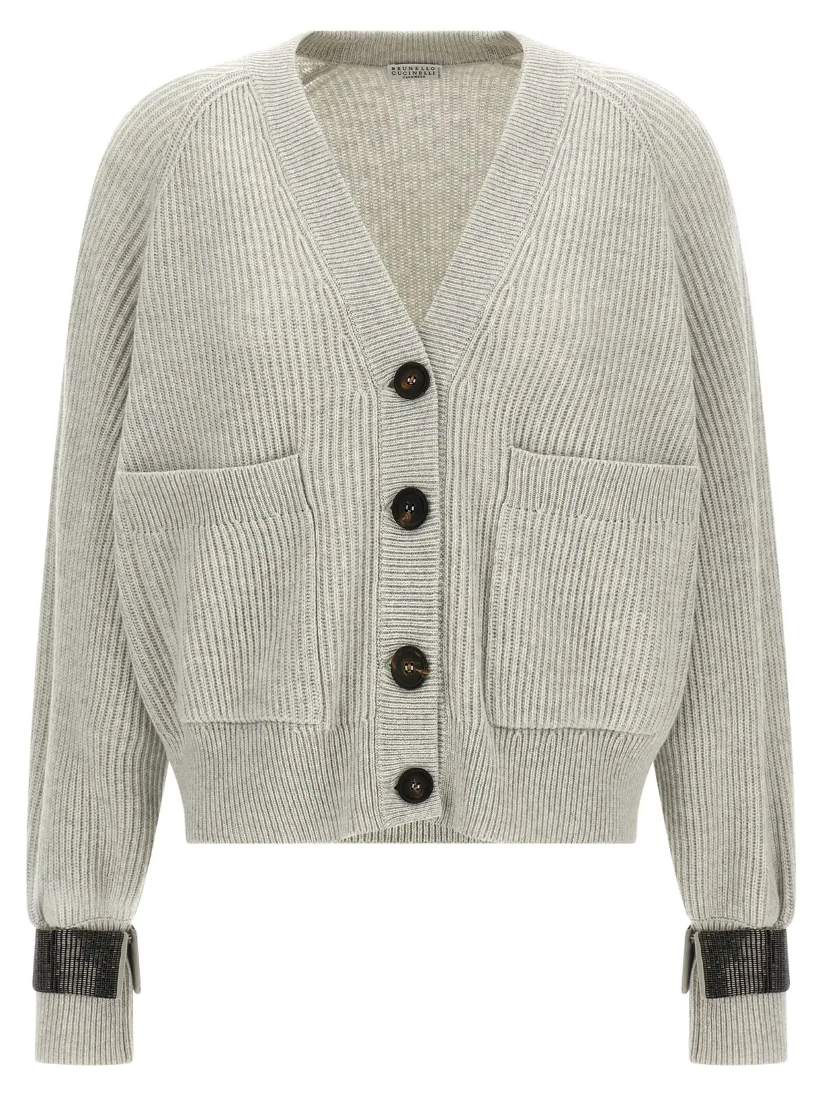 Кардиган з манжетом Monile Brunello Cucinelli Сірий 1 Monile cuff cardigan BRUNELLO CUCINELLI Gray