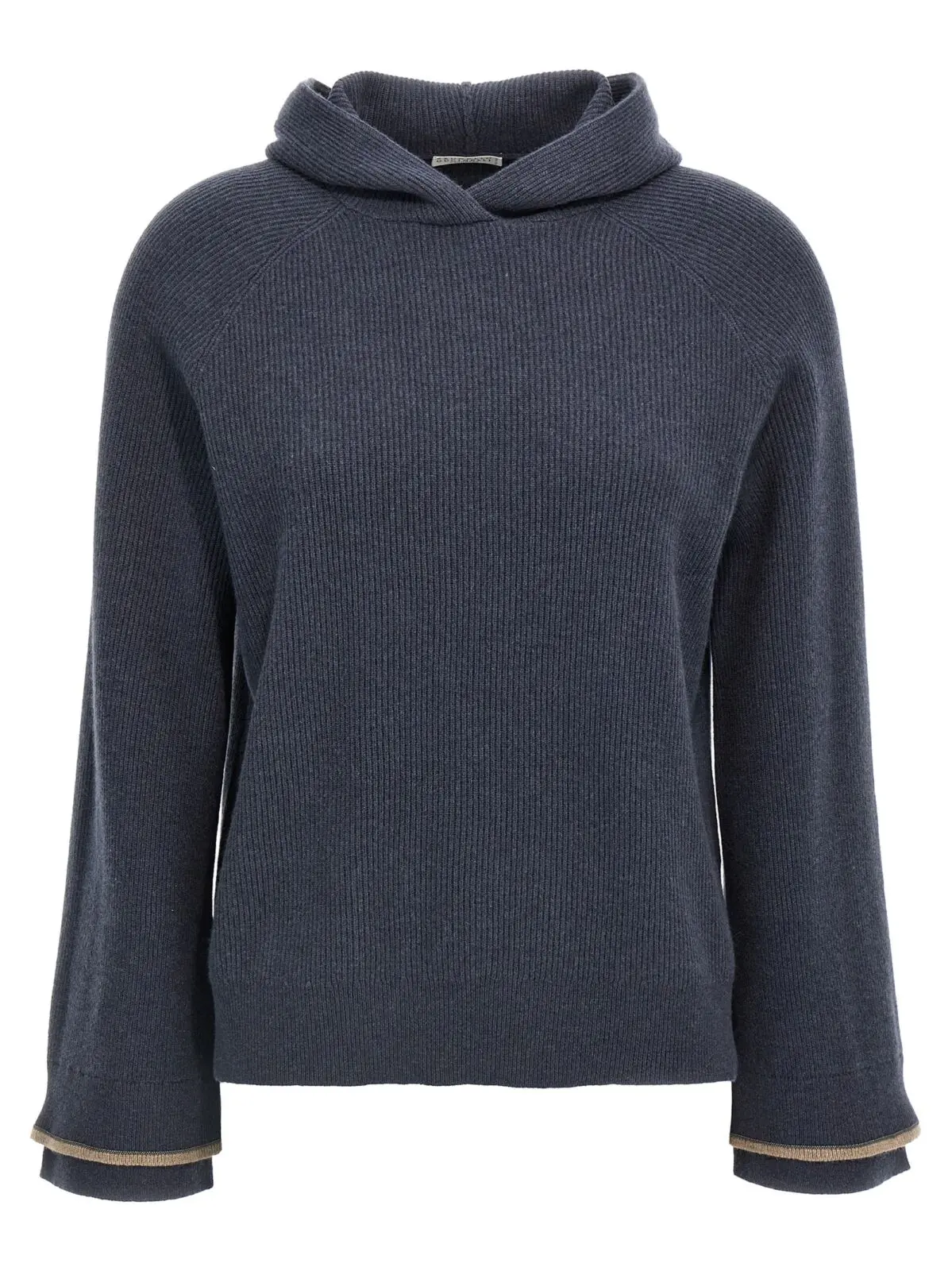 Светр з капюшоном Brunello Cucinelli Синій 1 Hooded sweater BRUNELLO CUCINELLI Blue
