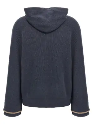 Hooded sweater M16222709CEP19 BRUNELLO CUCINELLI Blue