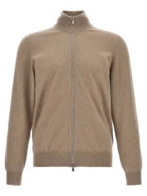Zip cardigan BRUNELLO CUCINELLI Beige