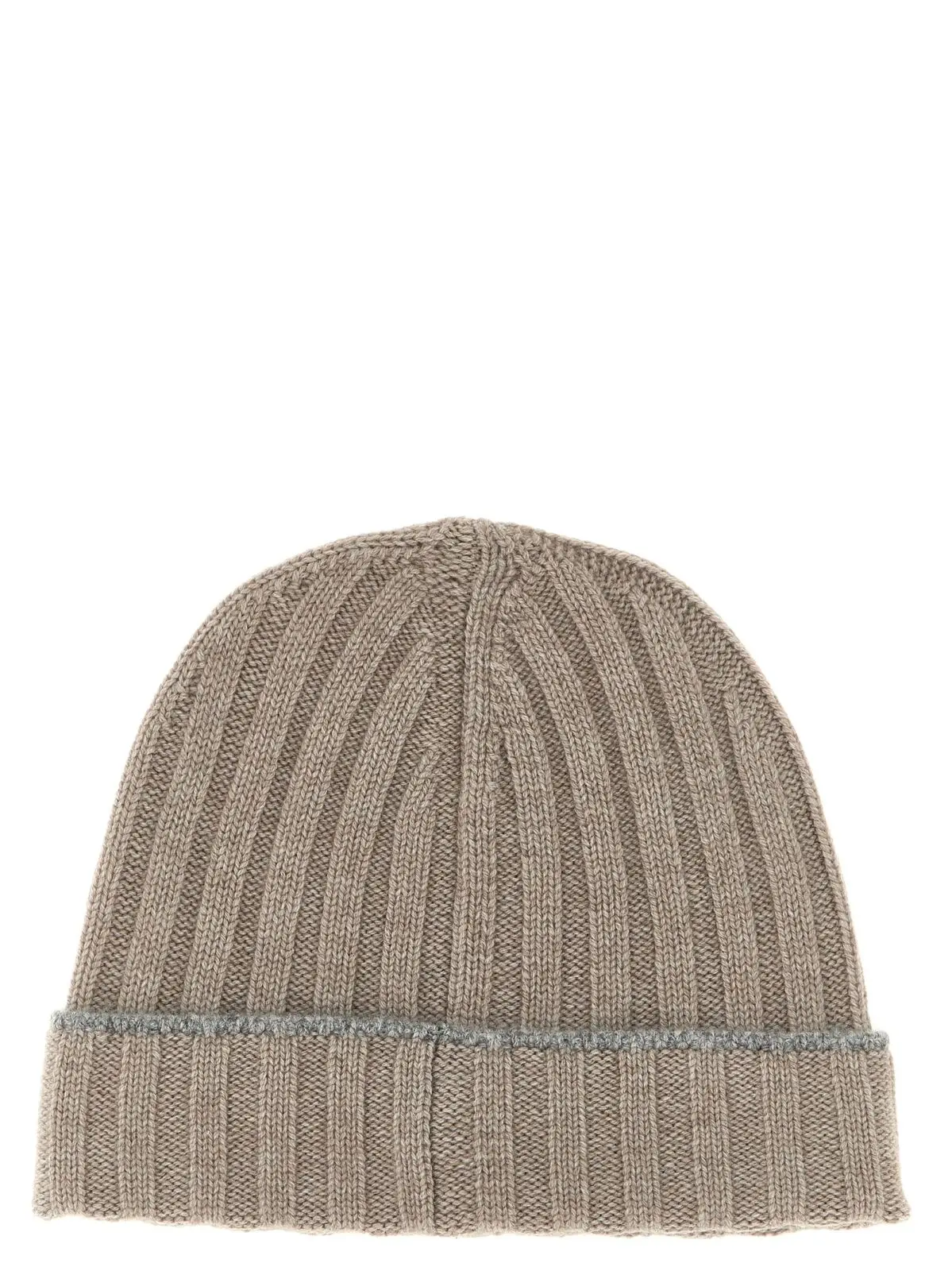Шапка Brunello Cucinelli з кашеміру з підворотом Бежева 2 Cashmere turn-up beanie M2240900CYN11 BRUNELLO CUCINELLI Beige