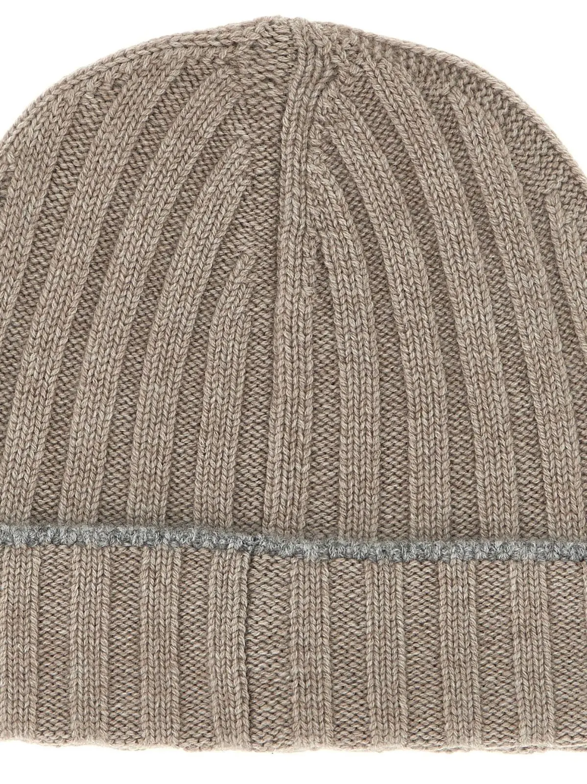 Шапка Brunello Cucinelli з кашеміру з підворотом Бежева 3 Cashmere turn-up beanie Man BRUNELLO CUCINELLI Beige