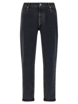 Garment-dyed jeans BRUNELLO CUCINELLI Gray