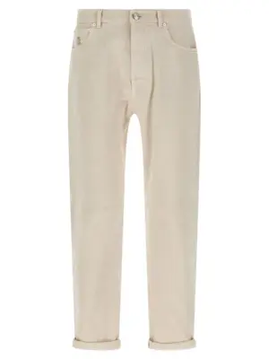Comfort denim jeans BRUNELLO CUCINELLI Beige