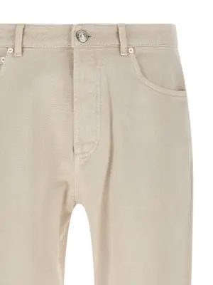 Comfort denim jeans Man BRUNELLO CUCINELLI Beige